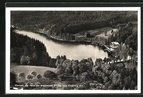 AK Kaisersbach, Ebnisee mit Hotel, Flugzeugaufnahme