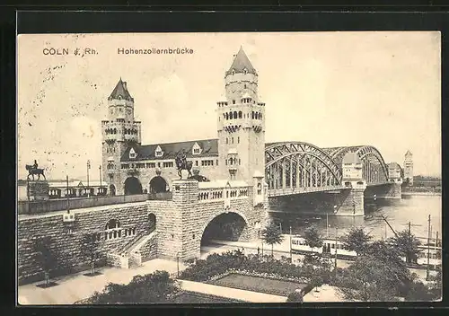 AK Köln / Rhein, Hohenzollernbrücke