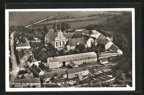 AK Panschwitz i. Sa., Kloster St. Marienstern, orig. Fliegeraufnahme