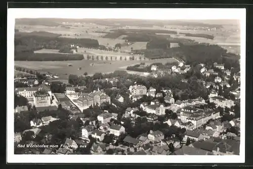 AK Bad Wörishofen, Stadtpanorama aus dem Flugzeug gesehen