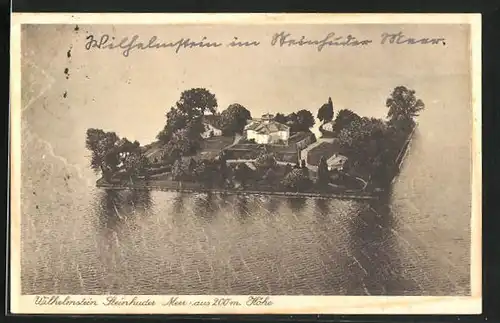 AK Wilhelmstein, Inselpanorama aus der Luft gesehen