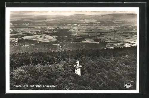 AK Fellbach, Kernenturm mit Blick ins Tal