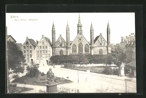 AK Lübeck, Blick auf das Heilig Geist-Hospital