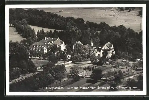 AK Obersasbach, Kurhaus Marienheim-Erlenbad vom Flugzeug gesehen