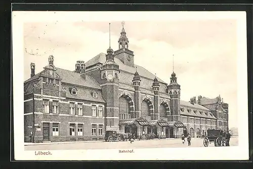 AK Lübeck, vor dem Bahnhof