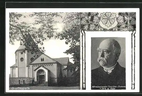 AK Friedrichsruh, Gruftkapelle, Portrait Fürst Otto von Bismarck