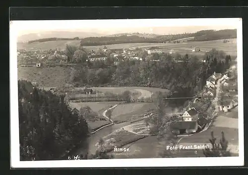 AK Rímov, Ortsansicht aus der Vogelschau