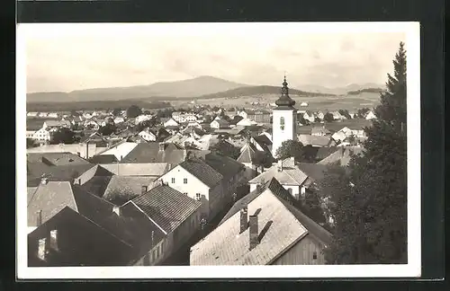 AK Volary, Ortsansicht aus der Vogelschau