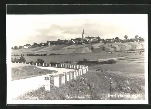 AK Svatý Jan nad Malsí, Blick zur Kirche