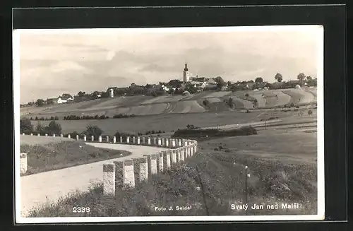 AK Svatý Jan nad Malsí, Blick zur Kirche