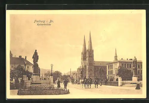 AK Freiburg i. Br., Kaiserbrücke