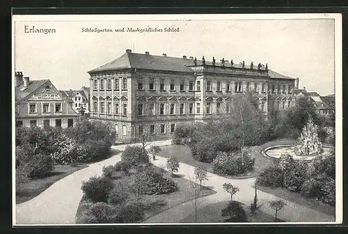 AK Erlangen, Schlossgarten und Markgräfliches Schloss