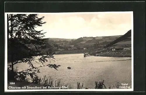 AK Ruhrberg / Eifel, Obersee mit Strandbad