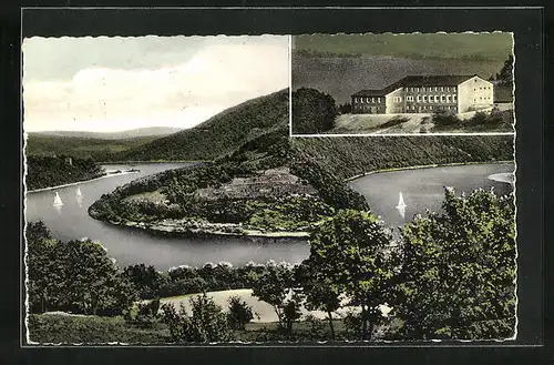 AK Rurberg / Eifel, Rursee und Jugendherberge