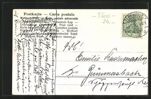 AK Elberfeld, Brausenwerther Platz aus der Vogelschau