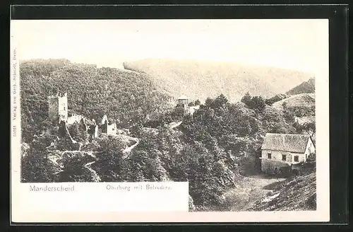 AK Manderscheid, Oberburg mit Belvedere