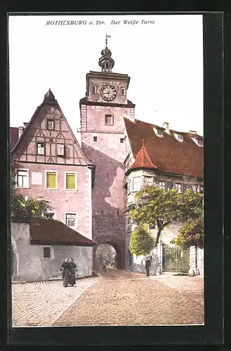 AK Rothenburg o. Tauber, Weisser Turm