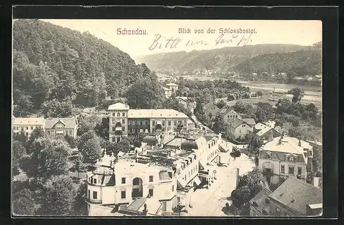 AK Schandau, Blick von der Schlossbastei