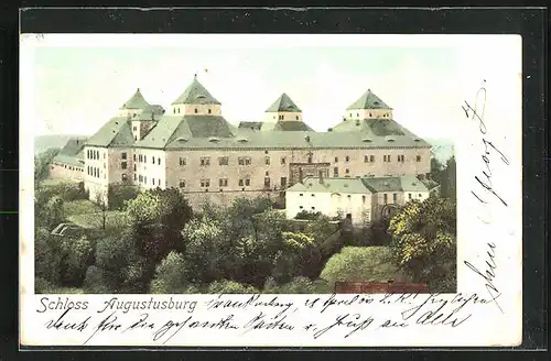 AK Augustusburg, Aussenansicht des Schlosses