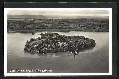 AK Insel Mainau i. B., Fliegeraufnahme der Insel