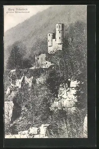 AK Runkel, die Burg Schadeck, Schwalbennest genannt