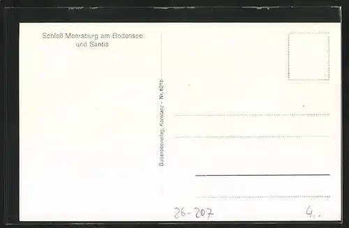 Künstler-AK Vinzenz Marschall: Schloss Meersburg am Bodensee, die Festung mit Blick zum Säntis