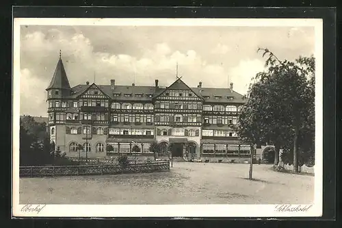 AK Oberhof in Thüringen, auf dem Vorplatz zum Schlosshotel