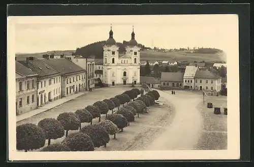 AK Bystrice, Namesti, Kostel, Radnice