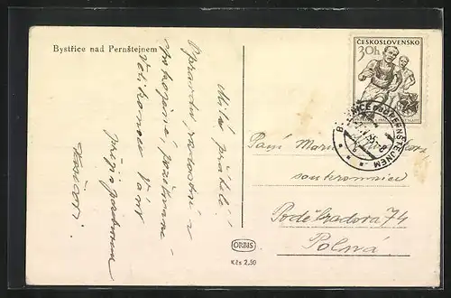 AK Bystrice, Namesti, Kostel, Radnice