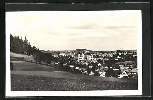 AK Bistritz, Blick hinab auf den gesamten Ort