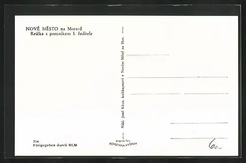AK Nove Mesto na Morave, Realka s pomnikem I. reditele