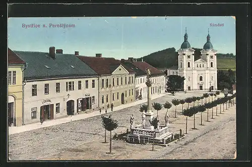 AK Bystrice n. Pernstynem, Namesti, Kostel