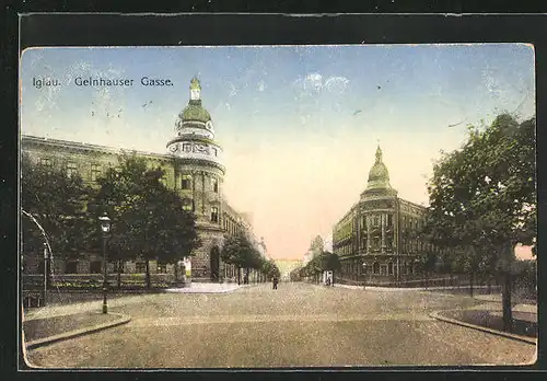 AK Iglau, Gelnhauser Gasse, Stadthäuser