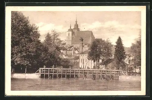 AK Iglau, Blick von der Schwimmschule