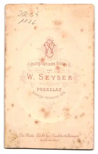 Fotografie W. Seyser, Prenzlau, Königs-Strasse 159, Junger Soldat des Inf. Rgt. 64