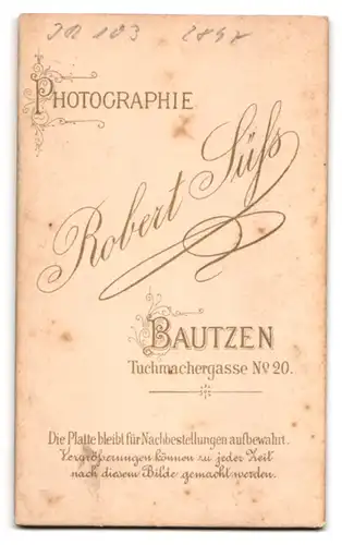 Fotografie Robert Süss, Bautzen, Tuchmachergasse 20, Soldat mit Bajonett und Portepee, Inf. Rgt. 103