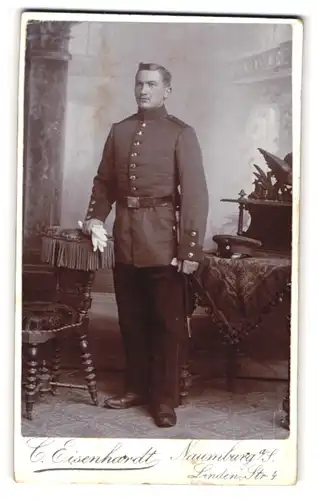 Fotografie C. Eisenhardt, Naumburg a. S., Linden-Strasse 4, Soldat mit Bajonett, Inf. Rgt. 36