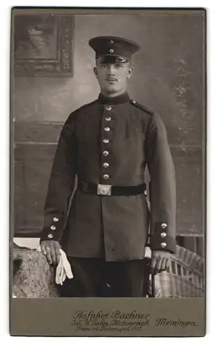 Fotografie Bachner, Meiningen, Soldat in Uniform Inf.-Rgt. 32