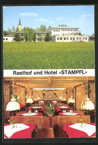 AK Alleshausen / Obb., Gasthaus und Hotel Stampfl, Wilh.-Löhe-Strasse 1