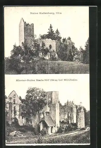 AK Mülheim / Ruhr, Kloster-Ruine Maria Hilf, Ruine Kallenberg
