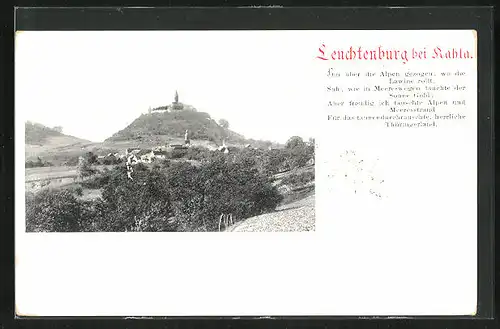 AK Kahla, Blick auf die Leuchtenburg