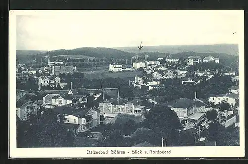 AK Göhren, Blick v. Nordpeerd auf die Stadt