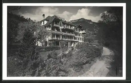 AK Gunten am Thunersee, Hotel Bellevue, Spitze Fluh