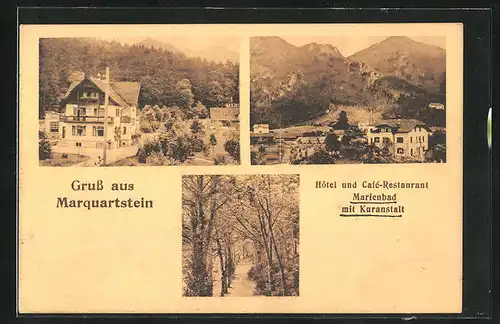 AK Marquartstein, Hotel und Cafe-Restaurant Marienbad mit Kuranstalt