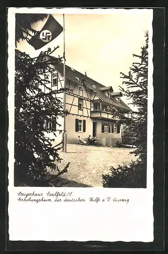 AK Saalfeld /Saale, Steigerhaus, Erholungsheim der deutschen Hilfe e. V. Leipzig, 
