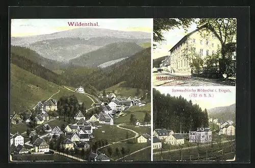AK Wildenthal, Hotel Drechsler, Totalansicht