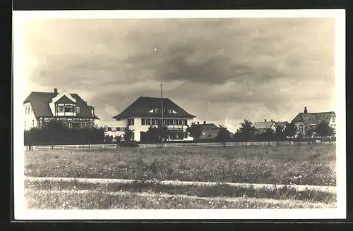 AK Wyk /Föhr, landschaftliches Panorama mit Häusern