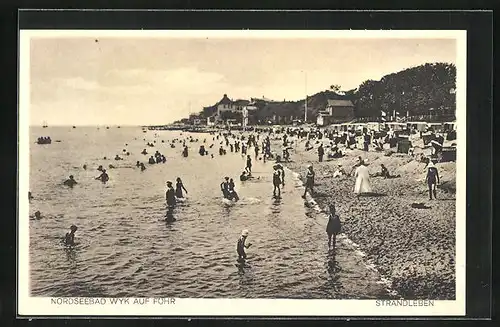 AK Wyk a. Föhr, Strandleben