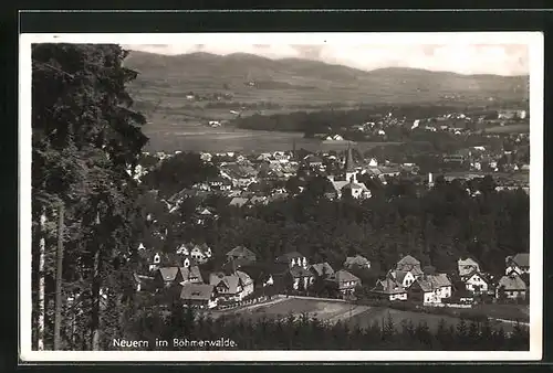 AK Nyrsko /Sumava, Stadtpanorama mit Kirchturm