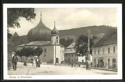 AK Eisenstein, Geschäft und Kirche